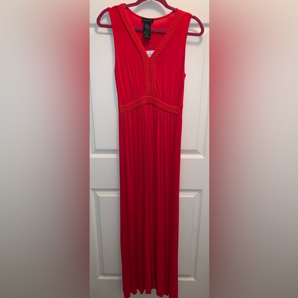 Red Casual Maxi Dress Small NWT
